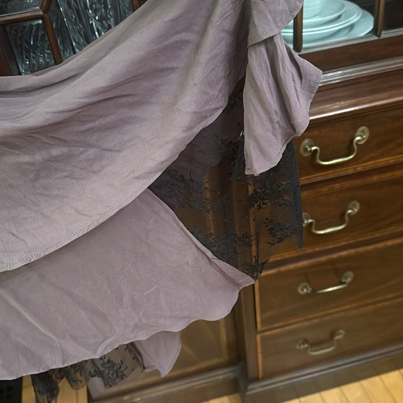 😇👗💎FREE PEOPLE Pieced Lace Tunic Mulberry - Picture 6 of 11